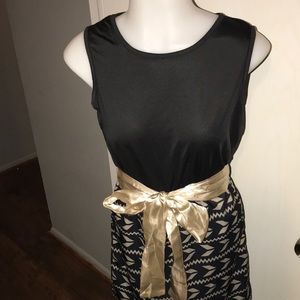 BLACK AND GOLD DRESS
